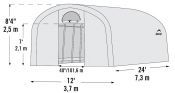 Náhradní plachta pro fóliovník SHELTERLOGIC 3,7x7,3 m (70593EU)