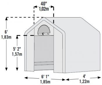 Plachtový skleník SHELTERLOGIC 1,8 x 1,2 m - 25 mm - 70208EU
