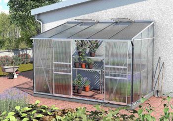 Zahradní skleník Vitavia Ida 6500 PC 6 mm stříbrný