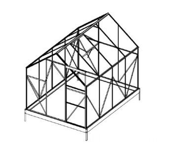 Náhradní prosklení pro Zahradní skleník PLUGIN 6x8 PC 4 mm