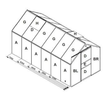 Náhradní prosklení pro skleník VITAVIA VENUS 5000 PC 6 mm