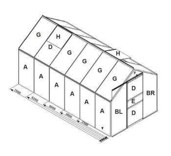 Náhradní prosklení pro skleník VITAVIA VENUS 6200 PC 6 mm