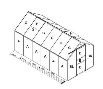 Náhradní prosklení pro skleník VITAVIA VENUS 7500 PC 4 mm