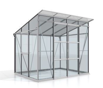 Zahradní skleník Vitavia PLAYA 5900 sklo 3 mm PC 6 mm stříbrný