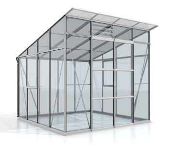 Zahradní skleník Vitavia PLAYA 7600 sklo 3 mm PC 6 mm stříbrný