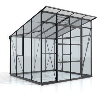Zahradní skleník Vitavia PLAYA 7600 sklo 3 mm PC 6 mm černý
