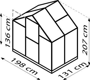 skleník VITAVIA TRITON 2500 PC 6 mm černý