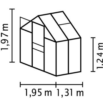 Zahradní skleník Vitavia VENUS 2500 PC 6 mm stříbrný