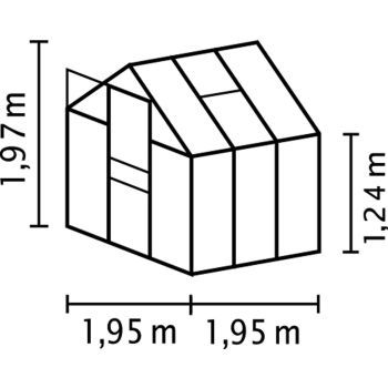 Zahradní skleník Vitavia VENUS 3800 PC 6 mm černý