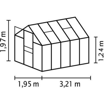Zahradní skleník Vitavia VENUS 6200 PC 6 mm černý