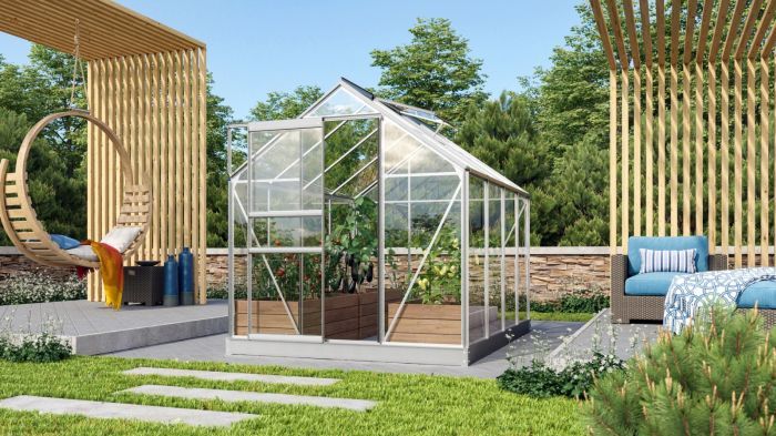 Zahradní skleník Vitavia Venus 5000 sklo 3 mm stříbrný