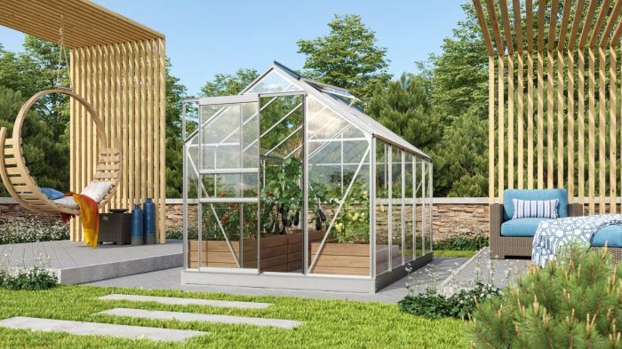 Zahradní skleník Vitavia Venus 6200 sklo 3 mm stříbrný