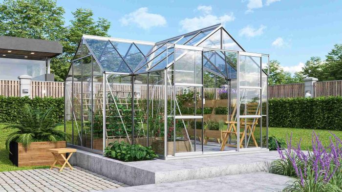 Zahradní skleník Vitavia Sirius sklo 3 mm stříbrný
