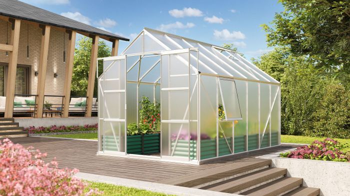 Zahradní skleník Vitavia Uranus 9900 PC stříbrný