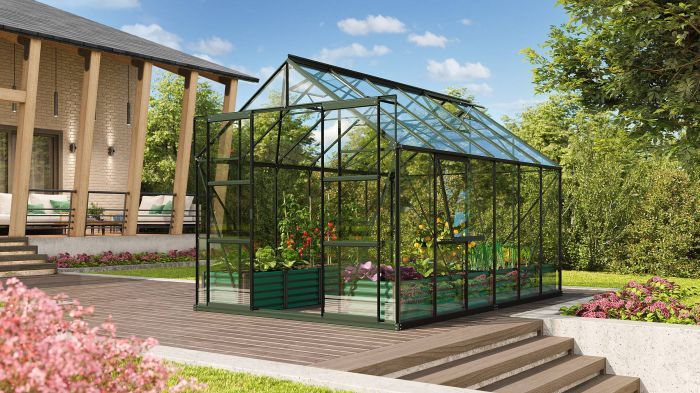 Zahradní skleník Vitavia Uranus 9900 sklo 3 mm zelený