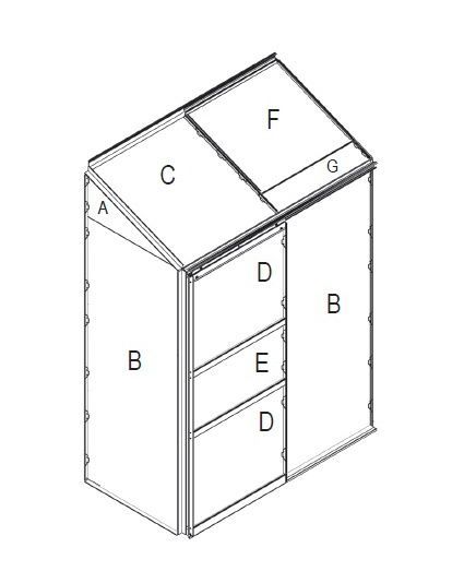 Náhradní prosklení pro skleník VITAVIA IDA 900 PC 4 mm