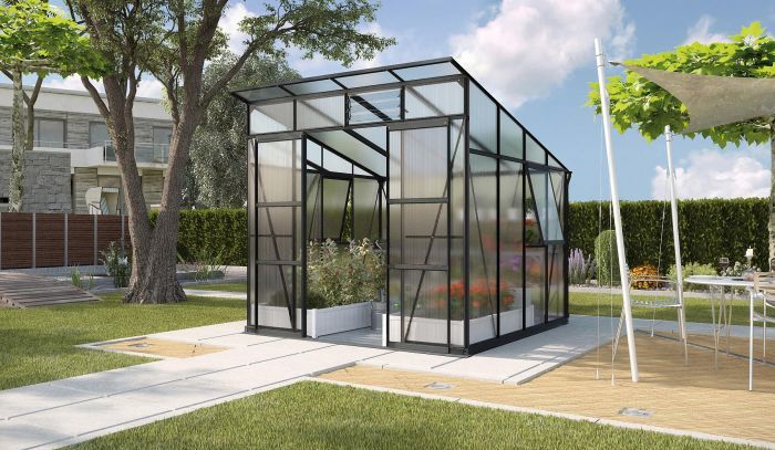 Zahradní skleník Vitavia PLAYA 7600 PC 6 mm černý