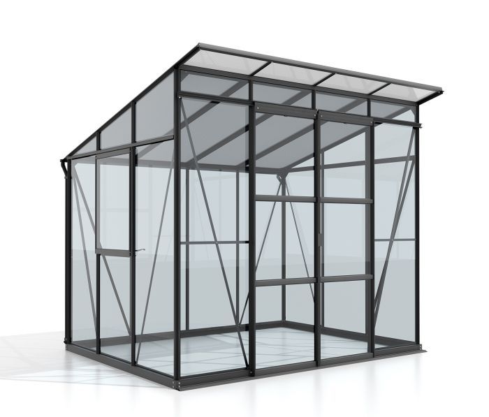 Zahradní skleník Vitavia PLAYA 5900 sklo 3 mm PC 6 mm černý
