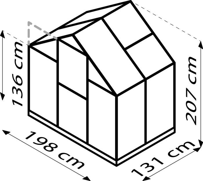skleník VITAVIA TRITON 2500 PC 4 mm černý