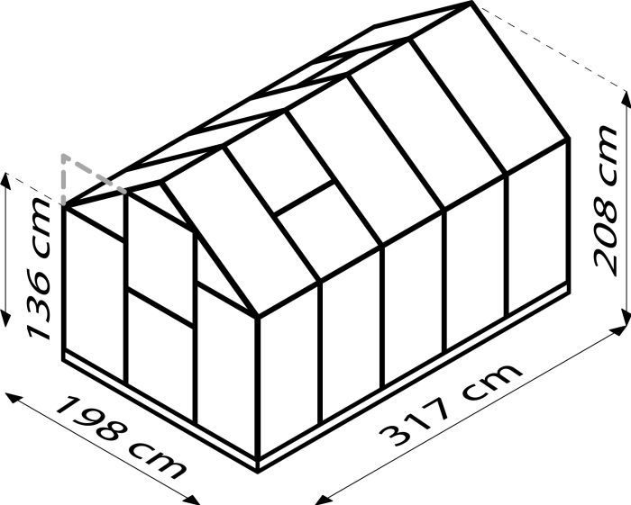 skleník VITAVIA TRITON 6200 PC 4 mm zelený
