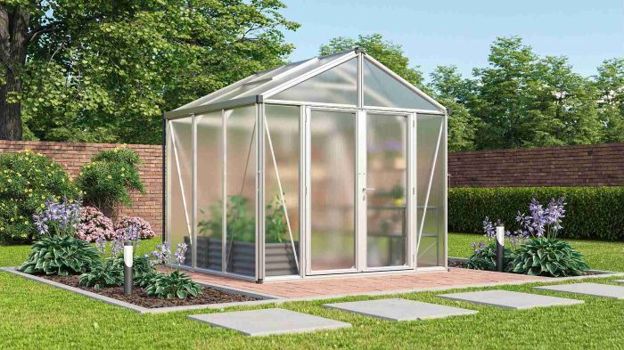 Zahradní skleník Vitavia ZEUS COMFORT 6200 PC 10 mm stříbrný
