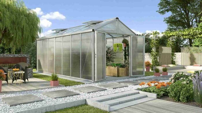 Zahradní skleník Vitavia ZEUS COMFORT 13800 PC 10 mm stříbrný