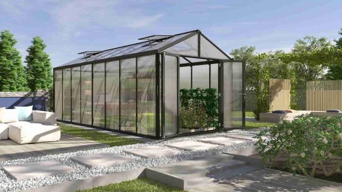 Zahradní skleník Vitavia ZEUS COMFORT 15700 PC 10 mm černý