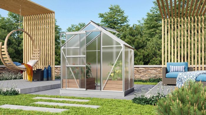 Zahradní skleník Vitavia VENUS 2500 PC 6 mm stříbrný