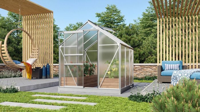 Zahradní skleník Vitavia VENUS 3800 PC 6 mm stříbrný
